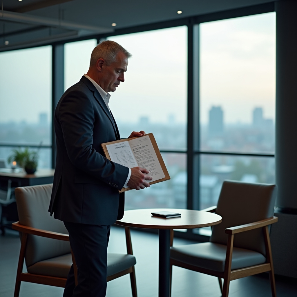 Arbeitsraum in Frankfurt am Main mit Besprechungstisch für kurze Abstimmungen